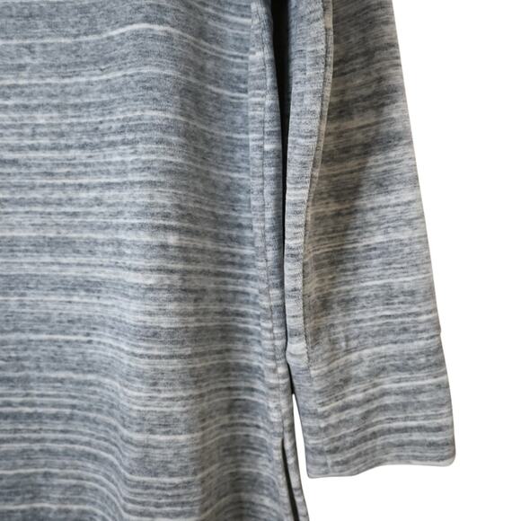 J. Jill Fit Womens S Oversized Grey Cowlneck Velour Top - Picture 6 of 10